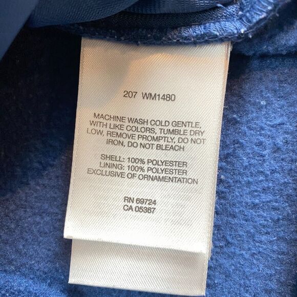 Columbia Vest Men's Medium Blue Fleece Polyester Logo Sleeveless Full Zipper - Picture 5 of 9